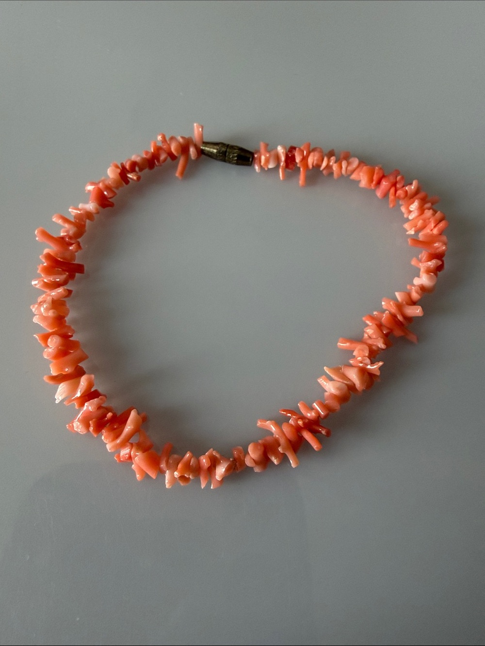 Vintage natural pink / peach angel skin coral bracelet
